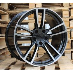 R21x11.5 5X130 ET 55 71.6 B1378 Black Polished (MB) For PORCH (P) (Rear+Front)