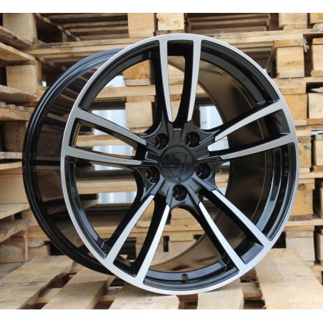 R21x11.5 5X130 ET 55 71.6 B1378 Black Polished (MB) For PORCH (P) (Rear+Front)