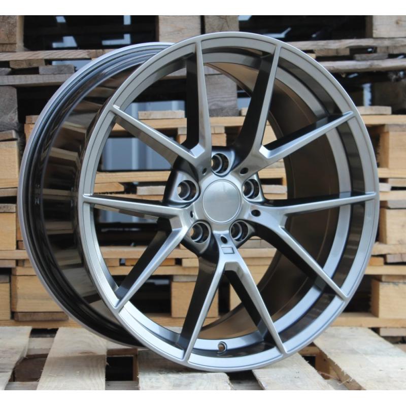 R19x8.5 5X120 ET 35 72.6 B1416 Gun Metal Half Matt (GMHM) For BMW (Z4) (Rear+Front) R19x8.5 5X120 ET 35 72.6 B1416 Gun Metal Half Matt (GMHM) For BMW (Z4) (Rear+Front)
