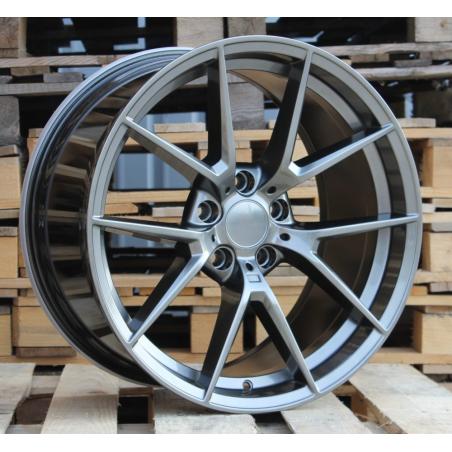 R19x8.5 5X120 ET 35 72.6 B1416 Gun Metal Half Matt (GMHM) For BMW (Z4) (Rear+Front)