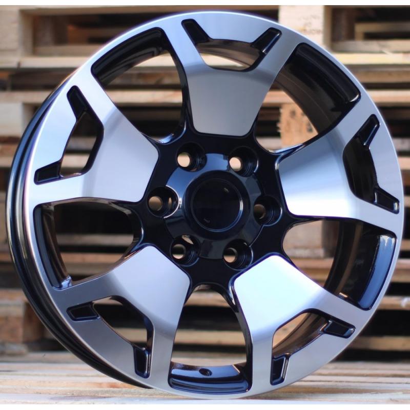 R18x7.5 6X139.7 ET 25 106 B1460 Black Polished (MB) For TOYOT (Z2) (4x4) R18x7.5 6X139.7 ET 25 106 B1460 Black Polished (MB) For TOYOT (Z2) (4x4)