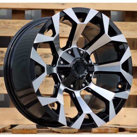 R18x9 6X139.7 ET 0 106.1 B1521 Black Polished (MB) For 4X4 (Z4)