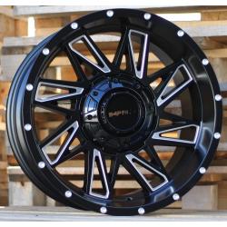 R18x9 10X120/127 ET M12 78.1 B1544 Black Matt+Polished Lip (BMPL) For 4X4 (K7)