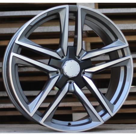 R19x9.5 5X112 ET 45 66.6 B1558 Grey Polished (MG) For MER (P) (Rear+Front (AKC 80 Eur))
