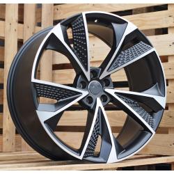 R22x9.5 5X112 ET 20 66.5 B1566 (IND5456) Black Polished Matt (MBM) For AUD (K7)