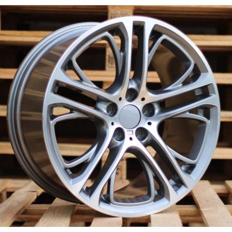 R20x10 5X120 ET 51 72.6 B1600 Grey Polished+Powder Coating (MGPC) For BMW (P) (Rear+Front For BMW X3)
