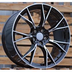 R18x8 5X120 ET 30 72.6 B1617 (IND7046) Black Polished (MB) For BMW (K7)