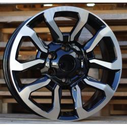 R17x7.5 6X139.7 ET 30 106 B1623 (BK5901) Black Polished (MB) For TOYOT (L6)