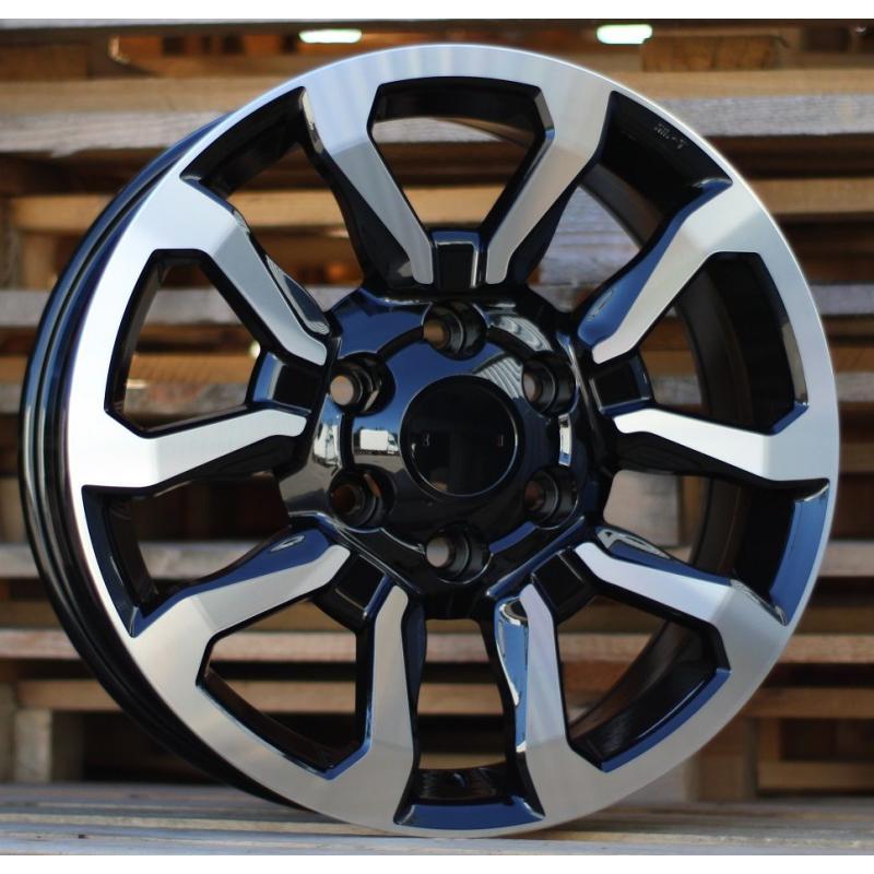 R17x7.5 6X139.7 ET 30 106 B1623 (BK5901) Black Polished (MB) For TOYOT (L6) R17x7.5 6X139.7 ET 30 106 B1623 (BK5901) Black Polished (MB) For TOYOT (L6)
