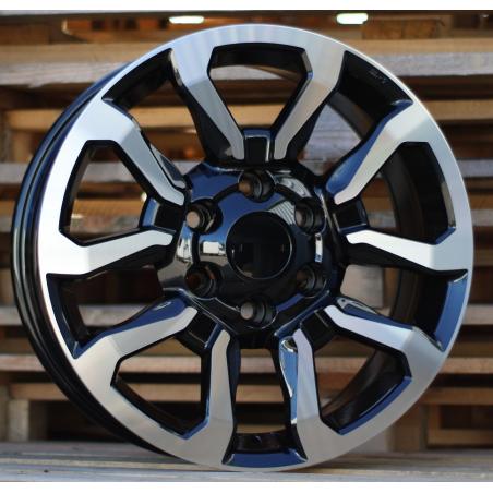 R17x7.5 6X139.7 ET 30 106 B1623 (BK5901) Black Polished (MB) For TOYOT (L6)