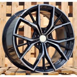 R19x8 5X112 ET 30 66.6 B1667 Black Polished (MB) For BMW (Z2+Z3) (NEW Model BMW 5 (Rear+Front))