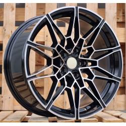 R19x8 5X120 ET 36 72.6 B1674 Black Polished (MB) For BMW (Z1+Z4) (Rear+Front)