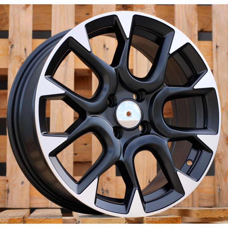 R16x6.5 4X98 ET 35 58.1 B1675 Black Polished Half Matt (MBHM) For FIAT (P+Z2) (ABARTH Style) R16x6.5 4X98 ET 35 58.1 B1675 Black Polished Half Matt (MBHM) For FIAT (P+Z2) (ABARTH Style)
