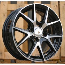R14x5.5 4X100 ET 43 60.1 B1795 Black Polished (MB) For RACIN (P)