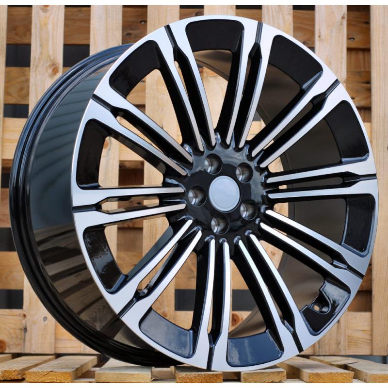 R22x9.5 5X108 ET 45 63.3 B1808 Black Polished (MB) For LAND (P)