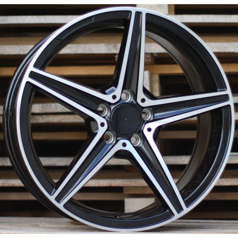 R19x8 5X112 ET 43 66.6 B5052 (IND5376) Black Polished (MB) For MER (Z5) (Rear+Front) R19x8 5X112 ET 43 66.6 B5052 (IND5376) Black Polished (MB) For MER (Z5) (Rear+Front)
