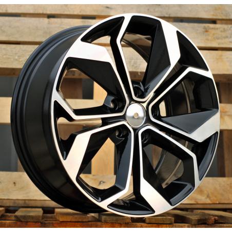 R17x7 5X114.3 ET 45 66.1 B5168 Black Polished (MB) For RENAU (P+R)