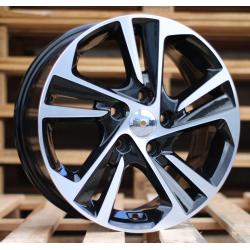 R16x6.5 5X114.3 ET 45 67.1 B5210 Black Polished (MB) For HYUND (D1+P)