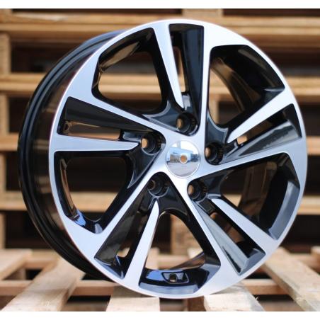 R16x6.5 5X114.3 ET 45 67.1 B5210 Black Polished (MB) For HYUND (D1+P)