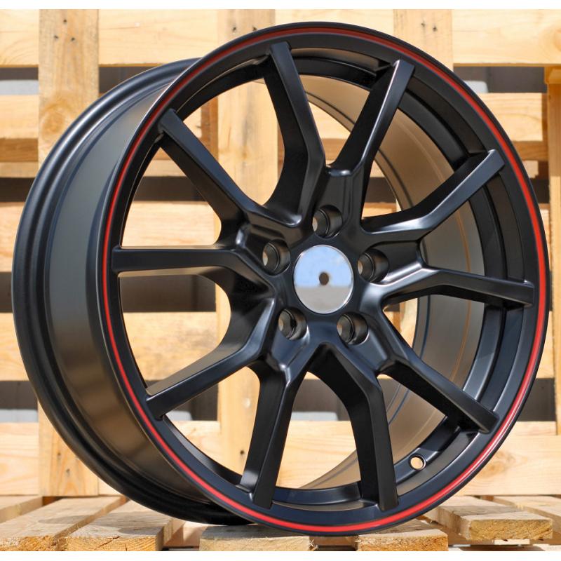 R16x7 5X108 ET 36 67.1 B5253 Black Half Matt+Red Lip (BLHMRL) For RACIN (K4) R16x7 5X108 ET 36 67.1 B5253 Black Half Matt+Red Lip (BLHMRL) For RACIN (K4)