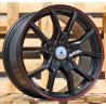 R16x7 5X108 ET 36 67.1 B5253 Black Half Matt+Red Lip (BLHMRL) For RACIN (K4)