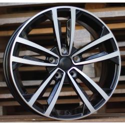 R17x7.5 5X112 ET 45 57.1 B5287 (IN5396) Black Polished (MB) For VW (P2+P1)