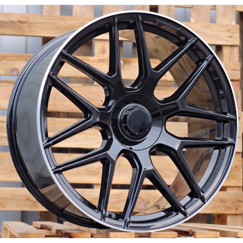 R23x10 5X130 ET 33 84.1 B5318 (A7102B) Black+Polished Lip (BLPL) For MER (P) (G Class) R23x10 5X130 ET 33 84.1 B5318 (A7102B) Black+Polished Lip (BLPL) For MER (P) (G Class)