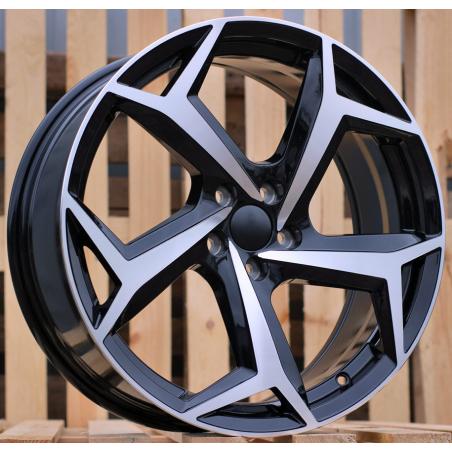 R16x6.5 5X112 ET 40 57.1 B5340 Black Polished (MB) For VW (R)