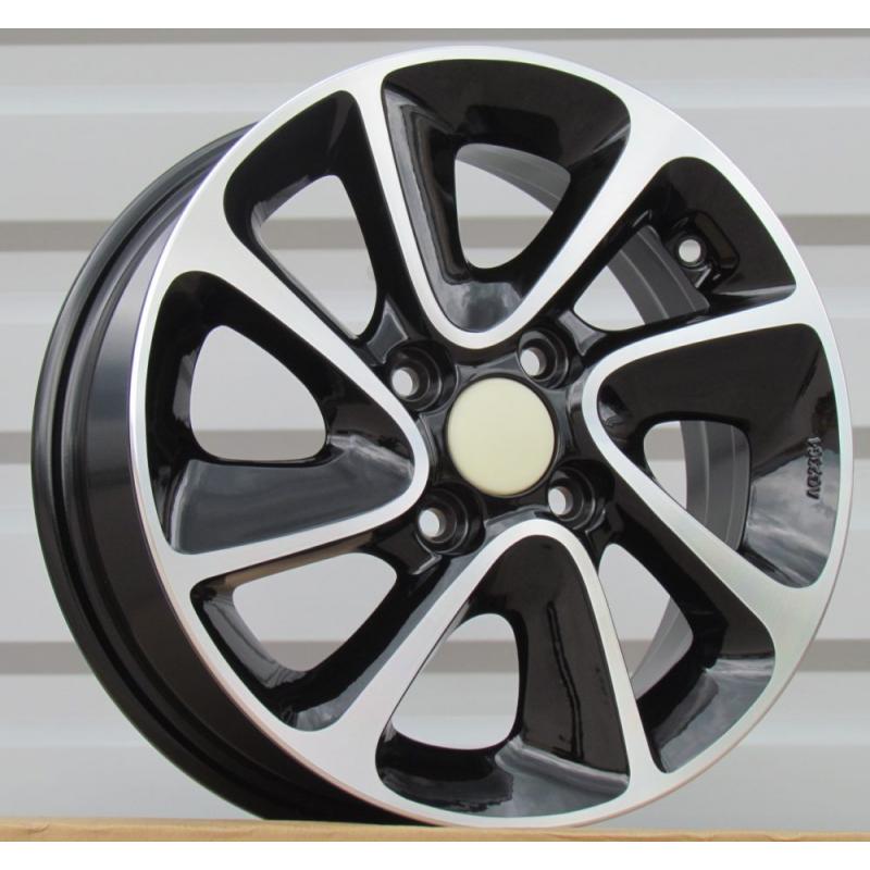 R14x5 4X100 ET 41 54.1 B5387 Black Polished (MB) For HYUND (D4) R14x5 4X100 ET 41 54.1 B5387 Black Polished (MB) For HYUND (D4)