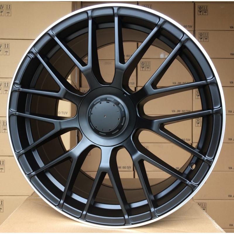 R20x8.5 5X112 ET 38 66.6 BK912 (A965) Black Half Matt+Polished Lip (BLHMPL) For MER (K7) (Rear+Front) R20x8.5 5X112 ET 38 66.6 BK912 (A965) Black Half Matt+Polished Lip (BLHMPL) For MER (K7) (Rear+Front)
