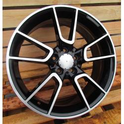 R19x8.5 5X112 ET 52 66.6 B5462 Black Polished (MB) For MER (K4) (Rear+Front)