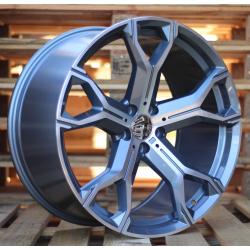 R21x9.5 5X112 ET 37 66.6 B5498 Grey Polished+Powder Coating (MGPC) For BMW (K4) (()