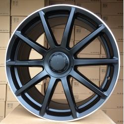 R20x8.5 5X112 ET 38 66.6 BK913 Black Half Matt+Polished Lip (BLHMPL) For MER (K2) (Rear+Front)
