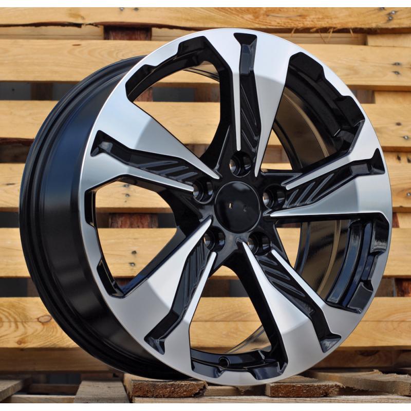 R17x7.5 5X114.3 ET 45 64.1 B5520 Black Polished (MB) For HOND (L1) R17x7.5 5X114.3 ET 45 64.1 B5520 Black Polished (MB) For HOND (L1)