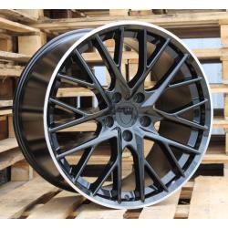 R21x9.5 5X130 ET 61 71.6 B5541 (TXRGW1847) Black+Polished Lip (BLPL) For PORCH (K3) (FORGED (Rear+Front))