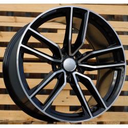 R21x11 5X112 ET 42 66.6 B5610 Black Polished (MB) For MER (K4+P) (Rear+Front)