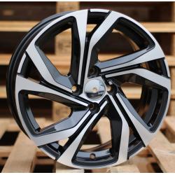 R16x6.5 4X100 ET 37 60.1 B5762 Black Polished (MB) For RENAU (P)