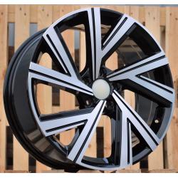R17x7.5 5X100 ET 45 57.1 B5805 Black Polished (MB) For VW (R)