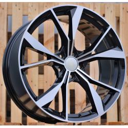 R18x7.5 5X112 ET 45 57.1 B5808 (IN5595) Black Polished (MB) For VW (A)