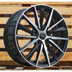 R17x7 5X114.3 ET 45 67.1 B5809 Black Polished (MB) For RACIN (L6)