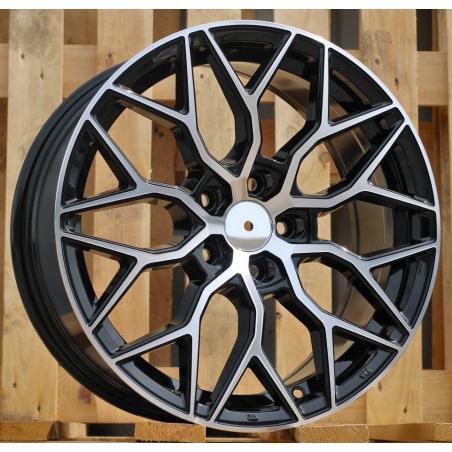 R17x7.5 5X100 ET 40 57.1 B5812 Black Polished (MB) For RACIN (K2) (Style Vossen)