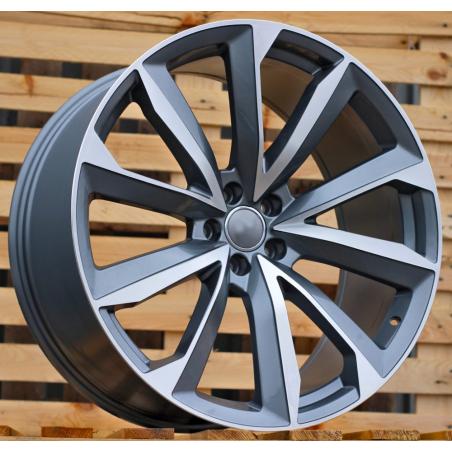 R22x10 5X112 ET 26 66.5 B5815 Grey Polished+Powder Coating (MGPC) For AUD (P) (New Q7)