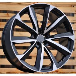 R22x10 5X112 ET 26 66.5 B5815 Black Polished+Powder Coating (MBPC) For AUD (K2+P) (New Q7)