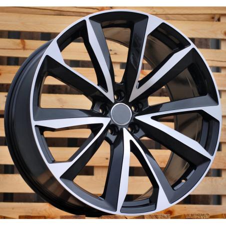 R22x10 5X112 ET 26 66.5 B5815 Black Polished+Powder Coating (MBPC) For AUD (K2+P) (New Q7)