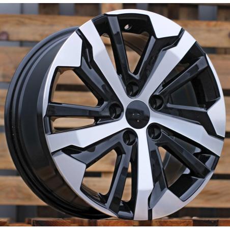 R16x7 5X108 ET 44 65.1 B5837 Black Polished (MB) For PEUG (R+K4)