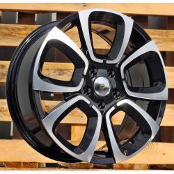 R17x7 5X108 ET 47 65.1 B5850 Black Polished (MB) For CITRO (K4)