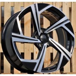 R18x8 5X112 ET 45 57.1 B5851 Black Polished (MB) For VW (K4)