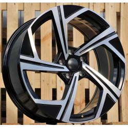 R17x7.5 5X112 ET 45 57.1 B5851 Black Polished (MB) For VW (R)