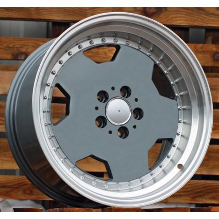 R17x9.5 5X112 ET 25 66.6 B5852 (BY1781) Graphite+Polished Lip (GRPL) For MER (Z1) (MONOBLOCK Style)