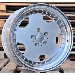 R18x8 5X112 ET 30 66.6 B5852 Silver+Polished Lip (SP) For MER (P) (MONOBLOCK Style Rear+Front)